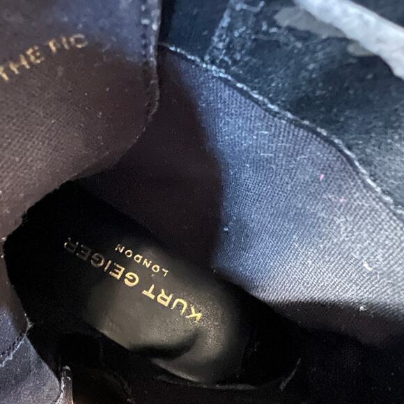 Kurt Geiger Black Leather Jeweled Sutton Eye Combat Boot Womens 35 EU - Picture 12 of 13